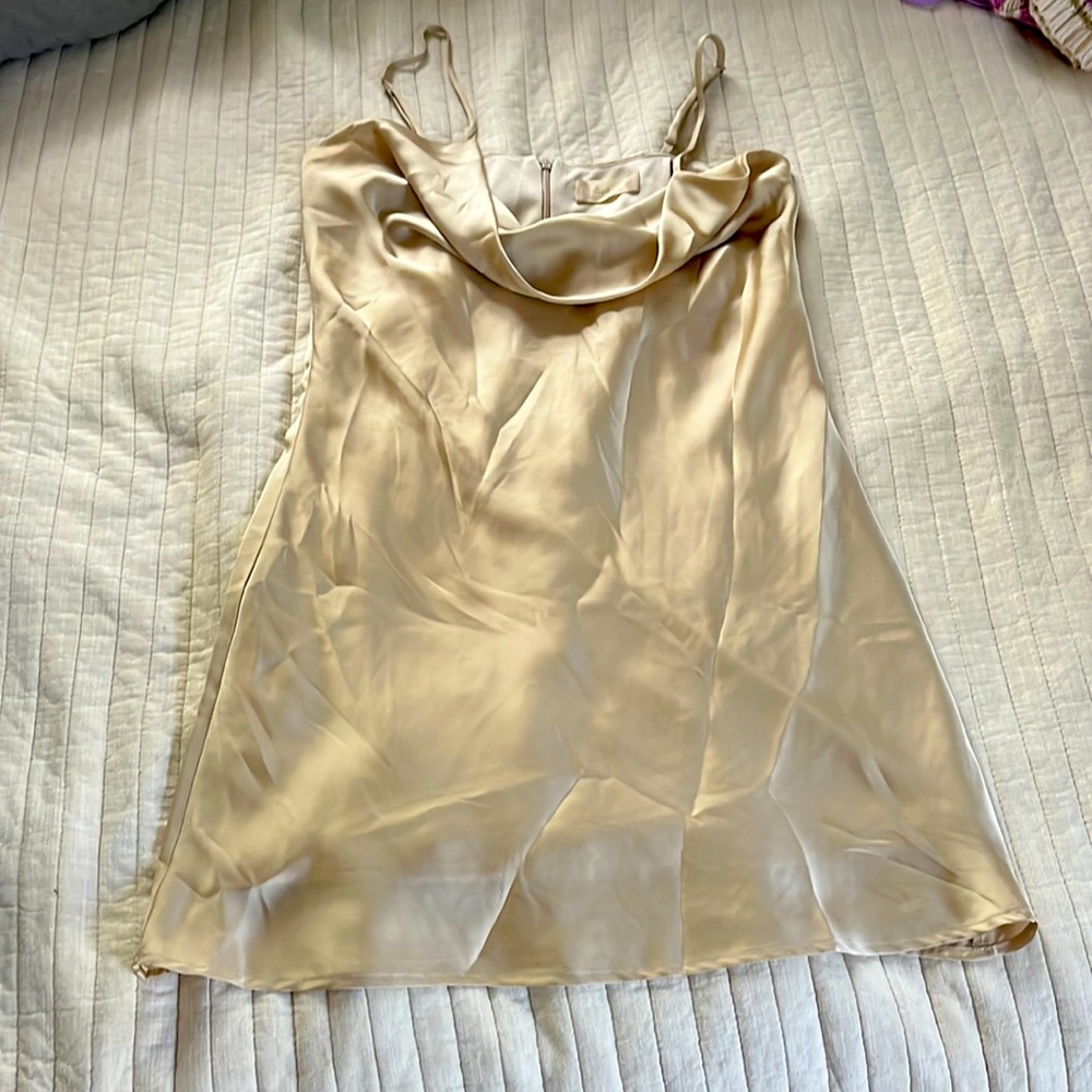 Altard State silk slip dress with scoop neck